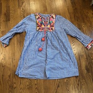 2XL tunic/cover-up boho  embroidered